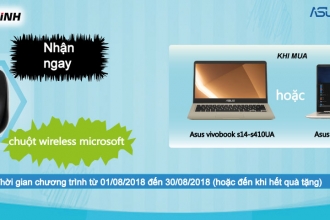 Chương trình khuyến mãi khi mua Laptop Asus S410, S510