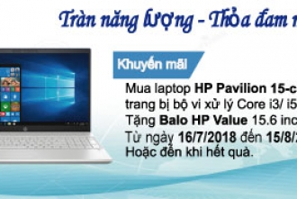TẶNG BALO HP VALUE 15.6INCH KHI MUA LAPTOP HP