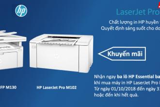 TẶNG BALO HP KHI MUA MÁY IN HP LaserJet Pro M102/ MFP M130